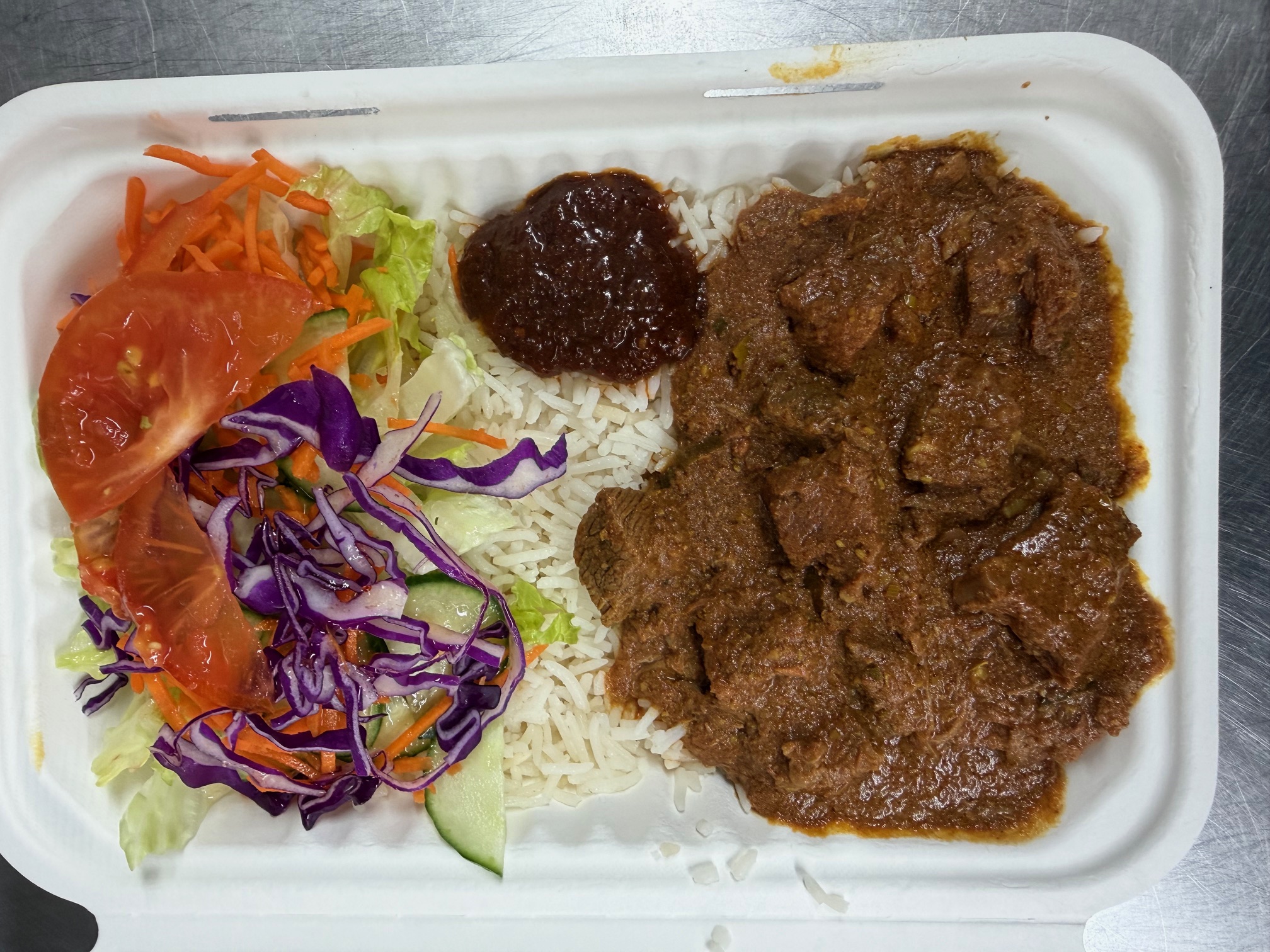 Beef Rendang with coconut rice